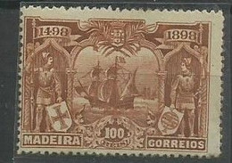 Portugal 1898,Madeira #39 Caminho Da India 100rs Castanho Novo C/ch  ,L143 - Neufs