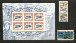 Stamp Collecting Air Mail Stamps (avion Curtiss "Jenny" Renversé 1918, Bloc-Feuillet Neuf ** Hautes Faciales + - Ongebruikt