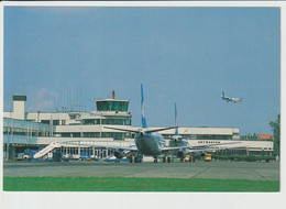 Vintage Rppc Sabena Belgian World Airlines Boeing 737 & DAT Fokker F-27 Aircraft @ Antwerpen Airport - 1919-1938: Entre Guerres