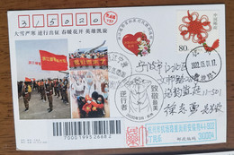 Zhejiang Aid Hubei Medical Team Triumph In Flowers Bloom In Spring,CN 20 Fighting COVID-19 Postcard In Postally Used - Disease