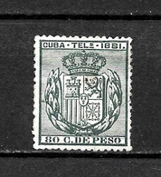 LOTE 2173A  ///  CUBA  TELEGRAFOS  YVERT Nº: 54  ¡¡¡ OFERTA - LIQUIDATION - JE LIQUIDE !!! - Cuba (1874-1898)