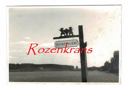 Unieke Oude Foto Merksem Wegwijzer Van Praetlei Nr 254 Naar Restaurant Ten Weyngaert Schoten  ZELDZAAM - Arendonk