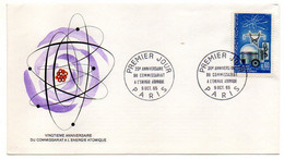 1965--FDC -- 20° Anniv Du Commissariat énergie Atomique  ---  Cachet  PARIS - 75............à Saisir - 1960-1969