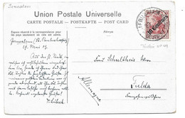 22- 5 - 1074 Jerusalem Deutsche Post 1909 Timbre N°49 Porte De Damas - Kantoren In Het Turkse Rijk