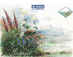 Finland Aland   Postcard With Imprinted Stamps   - Nature - Cartas & Documentos