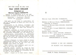 Louis Coulier (1891-1964) ~ Oudstrijder (1914-1918) - Imágenes Religiosas
