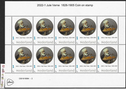 Nederland  2022-1  Jule Verne Ship Coin On Stamps  Vel-sheetlet    Postfris/mnh/neuf - Ungebraucht