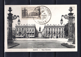 1947 " JOURNEE DU TIMBRE : NANCY " Sur Carte Maximum. N° YT 948. Voir Les 2 Scans. CM A SAISIR ! - 1940-1949