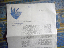 LETTRE AERO CLUB D AUVERGNE CLERMONT FERRA Datée 1936 Invitation  Feter Médaille Militaire Du Sergent Chef DUPOUX Etc - Aviation