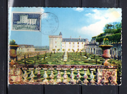 1954 " CHATEAU DE VILLANDRY " Sur Carte Maximum N° YT 995 Voir Les Scans CM A SAISIR - 1950-1959