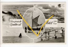 ♥️ Souvenierkaart, Carte Souvenir (Bonjour De Heist Sur Mer) (D-24) - Heist