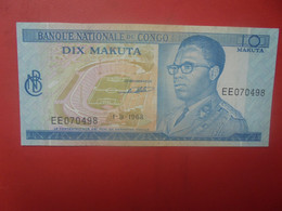 Ex-CONGO BELGE 10 MAKUTA 1968 Circuler (L.1) - Democratic Republic Of The Congo & Zaire