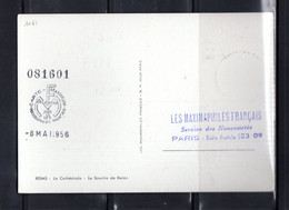 1956 TAMPONNEE MF " JUMELAGE REIMS - FLORENCE " Sur Carte Maximum N° YT 1061. Voir Les 2 Scans. CM A SAISIR ! - 1950-1959