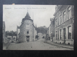 CP BELGIQUE (V2210) ESNEUX (2 Vues) Hôtel Belle Vue Rue De Bruxelles Et Le Pont Edit. R. Ley 1912 - Esneux