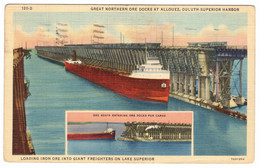 Great Northern Ore Docks At ALLOUEZ, DULUTH Superior Harbor - 1941 - Duluth