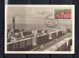 1957 TAMPONNEE MF " LE HAVRE " Sur Carte Maximum N° YT 1152. Voir Les 2 Scans. CM A SAISIR ! - 1950-1959