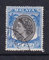Malaya - Malacca: 1954/57   QE II    SG35    50c     Used - Malacca