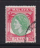 Malaya - Penang: 1954/57   QE II    SG42    $2     Used - Penang