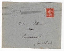 NANTES R.P. Loire Inf Re 10c Semeuse Yv 138 Ob Meca Krag 7 Lignes Inégales - Mechanical Postmarks (Other)