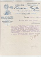 Tripoli D'Africa: Macchine Ed Attrezzi Agricoli. Alessandro Triglia Rappresentante . Nota Commerciale 1929 - Italia