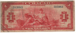 CURACAO   1 Gulden   (1942)  P35a   " Mercury At Front + Arms At Back" - Aruba (1986-...)