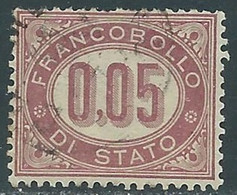 1875 REGNO SERVIZIO DI STATO USATO 5 CENT - RF14-8 - Servizi