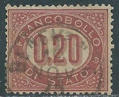 1875 REGNO SERVIZIO DI STATO USATO 20 CENT - RF14-7 - Service