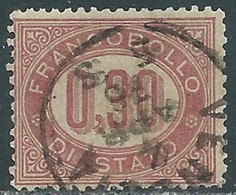 1875 REGNO SERVIZIO DI STATO USATO 30 CENT - RF14-7 - Dienstzegels