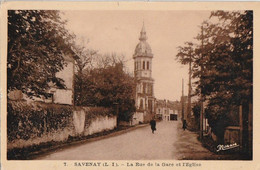 SAVENAY. - La Rue De La Gare Et L'Eglise - Savenay