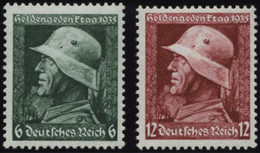 Dt. Reich 569/70y **, 1935, Heldengedenktag, Waagerechte Gummiriffelung, Pracht, Mi. 21.- - Unused Stamps