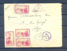 FRANCE LIBRE -LEVANT COVER CIRCULED TO ALGER 1943 WITH POSTEAUX ARMEES - Cartas