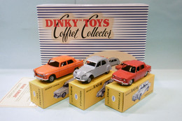 Dinky Toys / Atlas - COFFRET Dinky Junior PEUGEOT 404 + RENAULT R8 + CITROEN 2CV Réf. 100 J BO 1/43 - Dinky