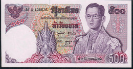 THAILAND P86b 500  BAHT 1975 #51K SIGNATURE 49 * EARLY  SIGNATURE * RARE UNC. - Tailandia