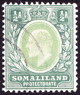 SOMALILAND PROTECTORATE 1905 KEDVII 1/2a Dull Green & Green SG45 FU - Somaliland (Protectorate ...-1959)