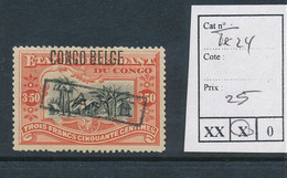 BELGIAN CONGO  POSTAGE DUE COB TX24 LH - Strafportzegels: Ongebruikt