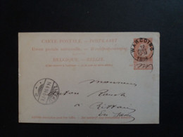 Belgique  Oblitération Warcoing Sur EP N°25 - Postkaarten [1871-09]