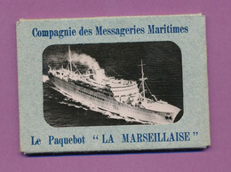 Compagnie Des Messageries Maritimes  - Le Paquebot LA MARSEILLAISE - Pochette 10 Cartes 9 X 6.5 Cm - Piroscafi