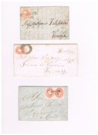 Ganzsachen (3) - 1861/ 62 - Venetien - 5 Soldi - Div. Stempel - Kompl. Briefe Mit Inhalt - Sammlernachlass - Lombardije-Venetië