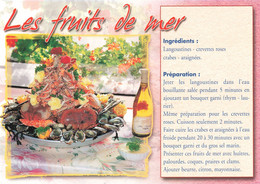 Recette De Cuisine CPM Les Fruits De Mer éditeur Artaud As De Coeur Photo Prise Restaurant Les 3 Canards Arvert Avallon - Recettes (cuisine)