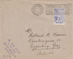 BELGIQUE 1934 LOT DE 1 CARTE + 1 LETTRE DE BRUXELLES - Covers & Documents