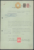 1945 Tax Fiscais PORTUGAL-MOZAMBIQUE Scriptophilie Deferimento, Deferral W/ Tax Stamps Beira Province Of Manica E Sofala - Sin Clasificación