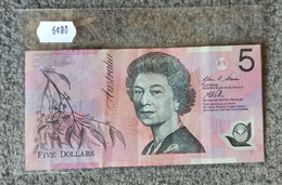 Billet AUSTRALIE - 5 FIVE DOLLARS - Reine Elisabeth II  KM: 57e - 2005-... (polymère)