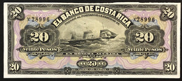 Banco De Costa Rica 20 Pesos 1899 Pick#S165r   LOTTO 3869 - Costa Rica