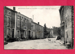 88 Vosges, MONTHUREUX SUR SAONE, Rue Du Château, Animée, 1919, (B&G) - Monthureux Sur Saone