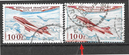 Myster IV  N° PA 30 (oblitérés) Varièté Trainée Rouge Et Bleue Sur La Bordure Du Bas Du Timbre à Coté Du Normal - Used Stamps