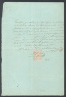 Certificate - Certificado * Portugal * 1867 * Lisbon  * With Tax Stamp PB7 - Portugal