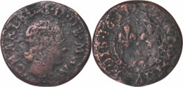 France - Principauté D'Arches-Charleville - Charles II De Gonzague - Denier Tournois - 1651 Type 2 - FEOS01E8 - 476-1789 Monnaies Seigneuriales