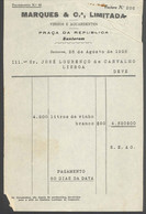 Receipt - Recibo * Portugal * SANTAREM * 1925 * MARQUES & Cª LIMITADA - Portugal