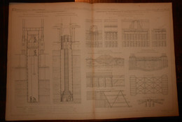 Plan D'étude Générale Sur Les Travaux De Fondation. Par M. Foy, Ingénieur Civil. 1866. - Arbeitsbeschaffung