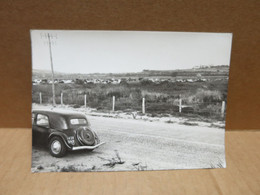 VILLERS SUR MER (14) Ancienne Photographie Vue Du Camp Automobile Traction Citroen - Villers Sur Mer